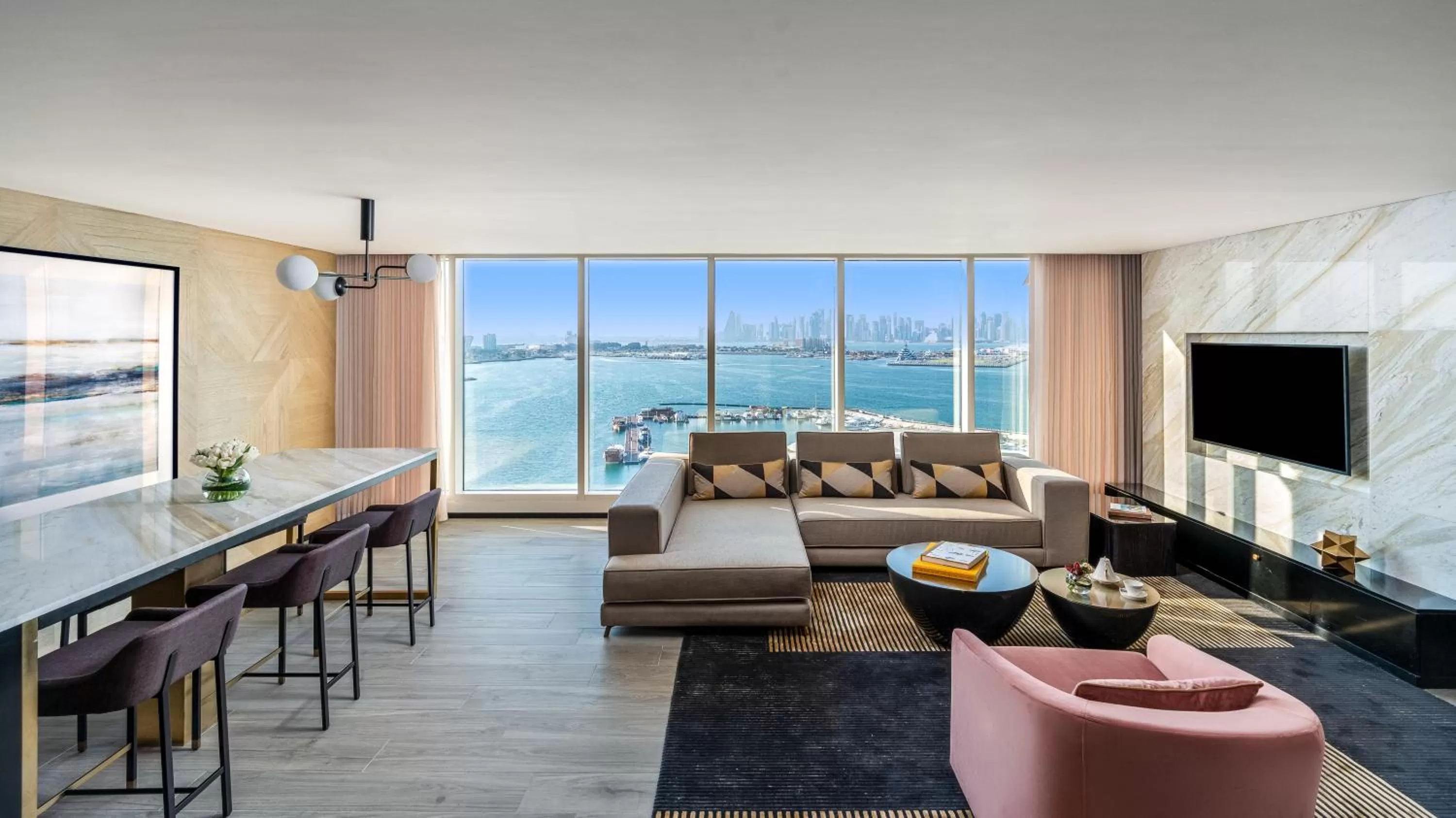 Living room in Rixos Gulf Hotel Doha