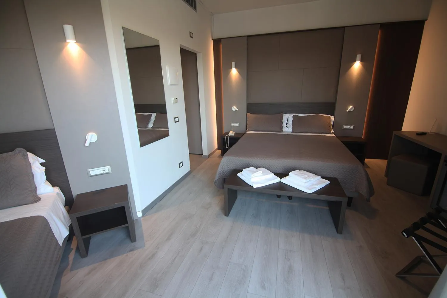 Bed in Hotel Santin