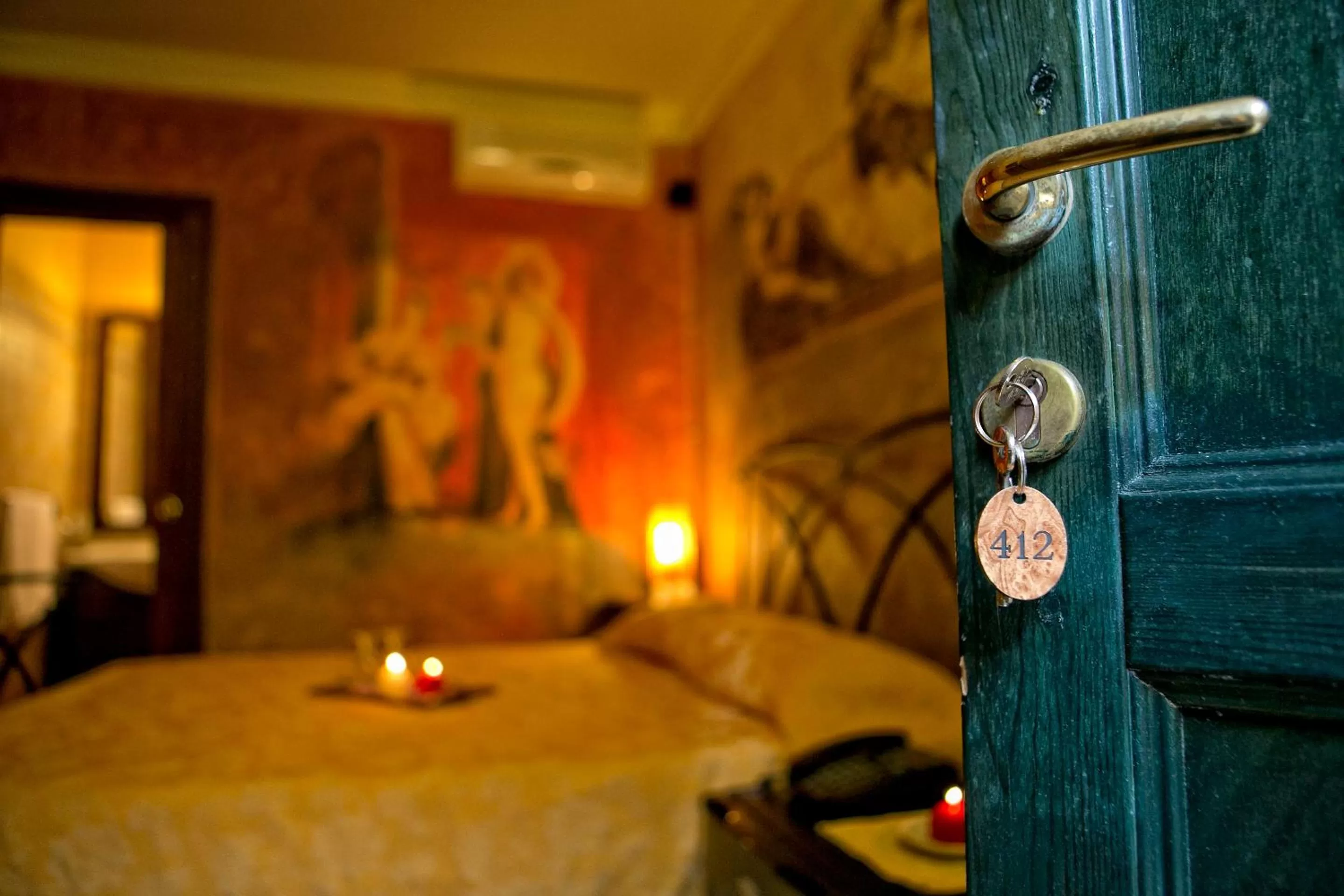 Bedroom, Bed in Hotel Villa Antica Tropea