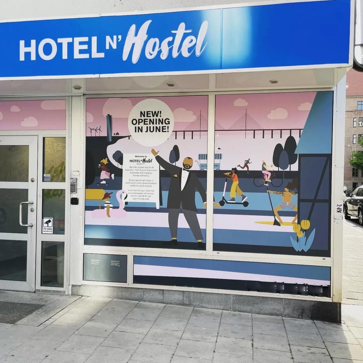 Facade/entrance in HOTEL N Hostel Malmö City