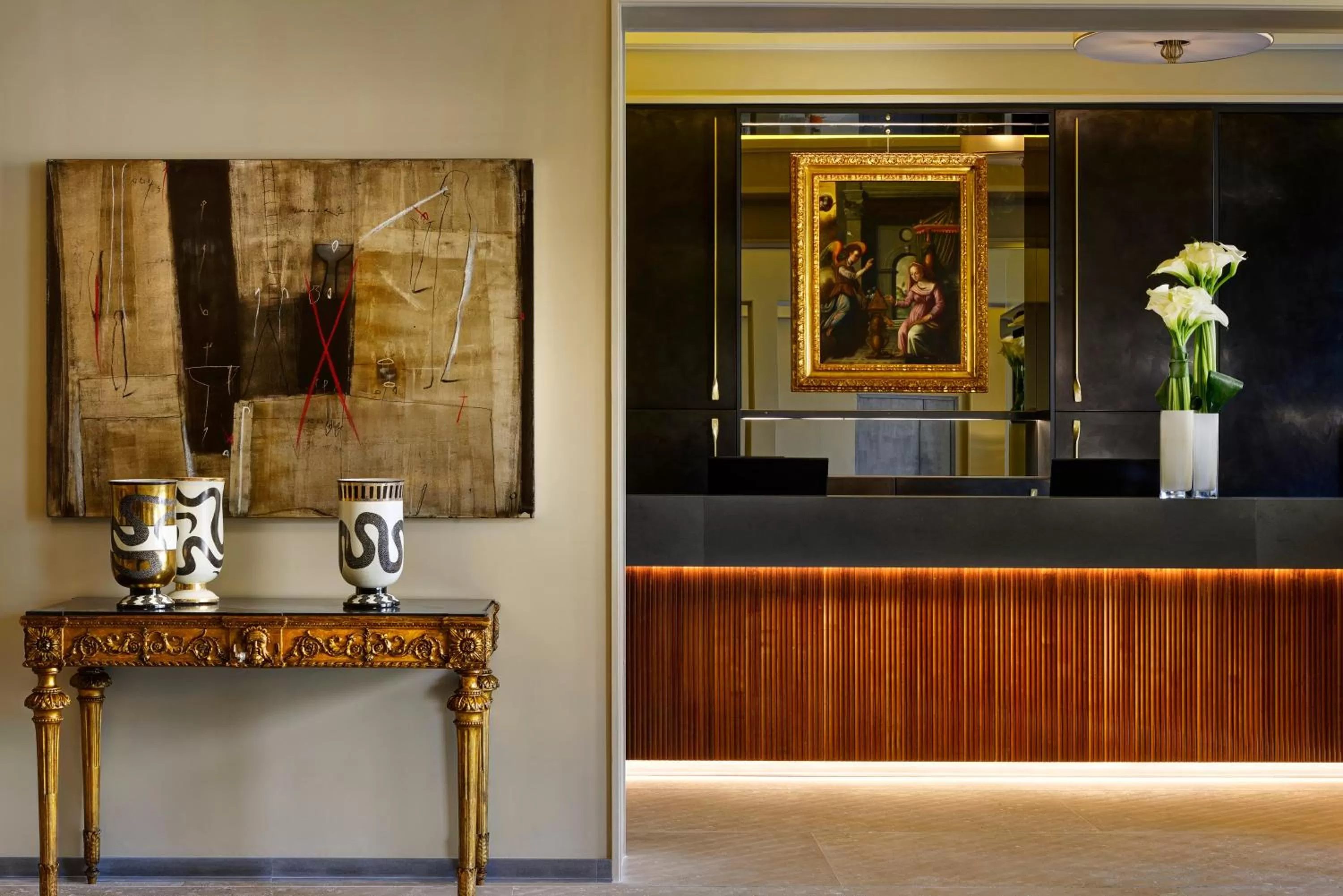Lobby or reception in Grand Hotel Minerva
