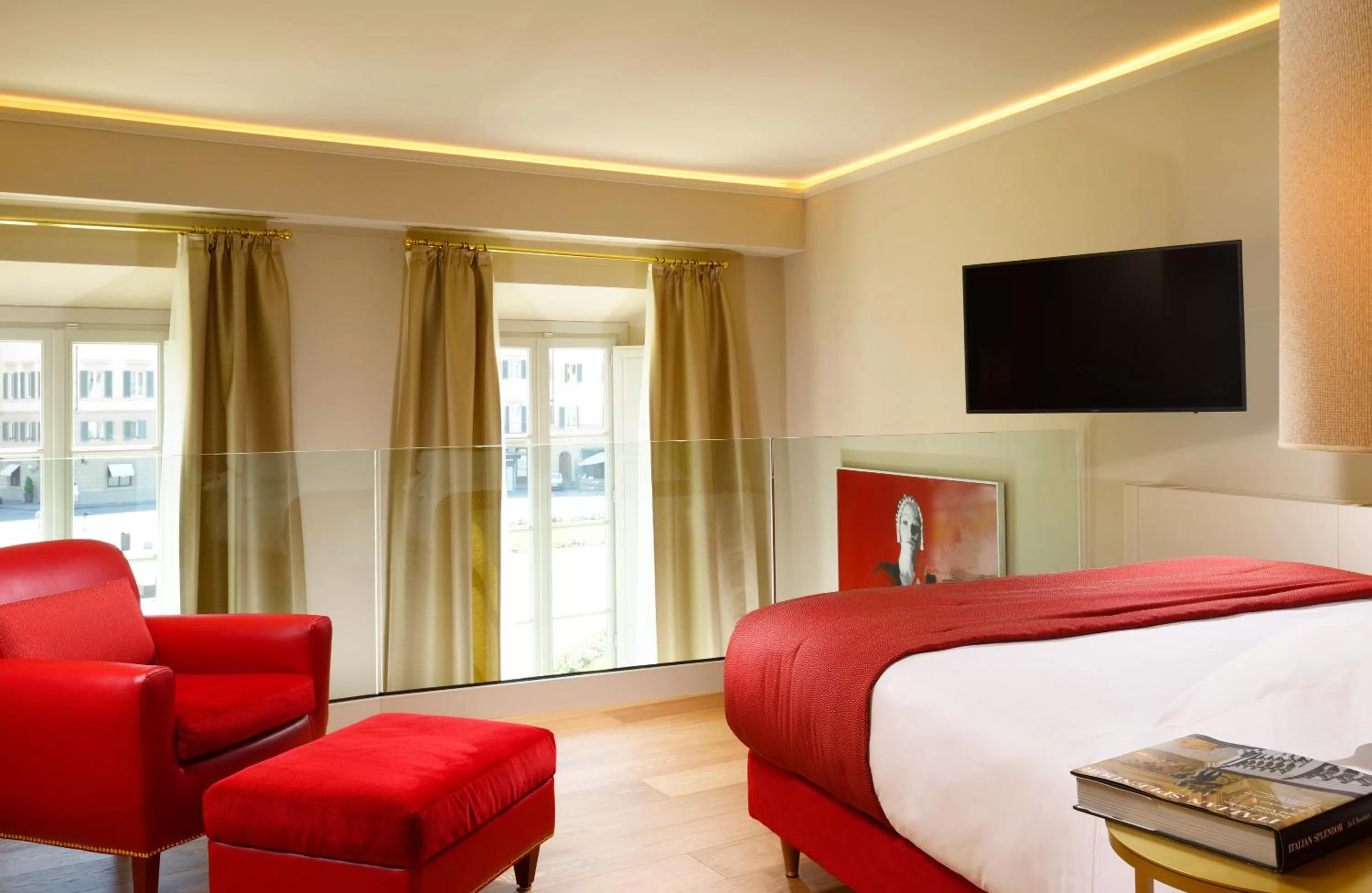 Bedroom, Bed in Grand Hotel Minerva