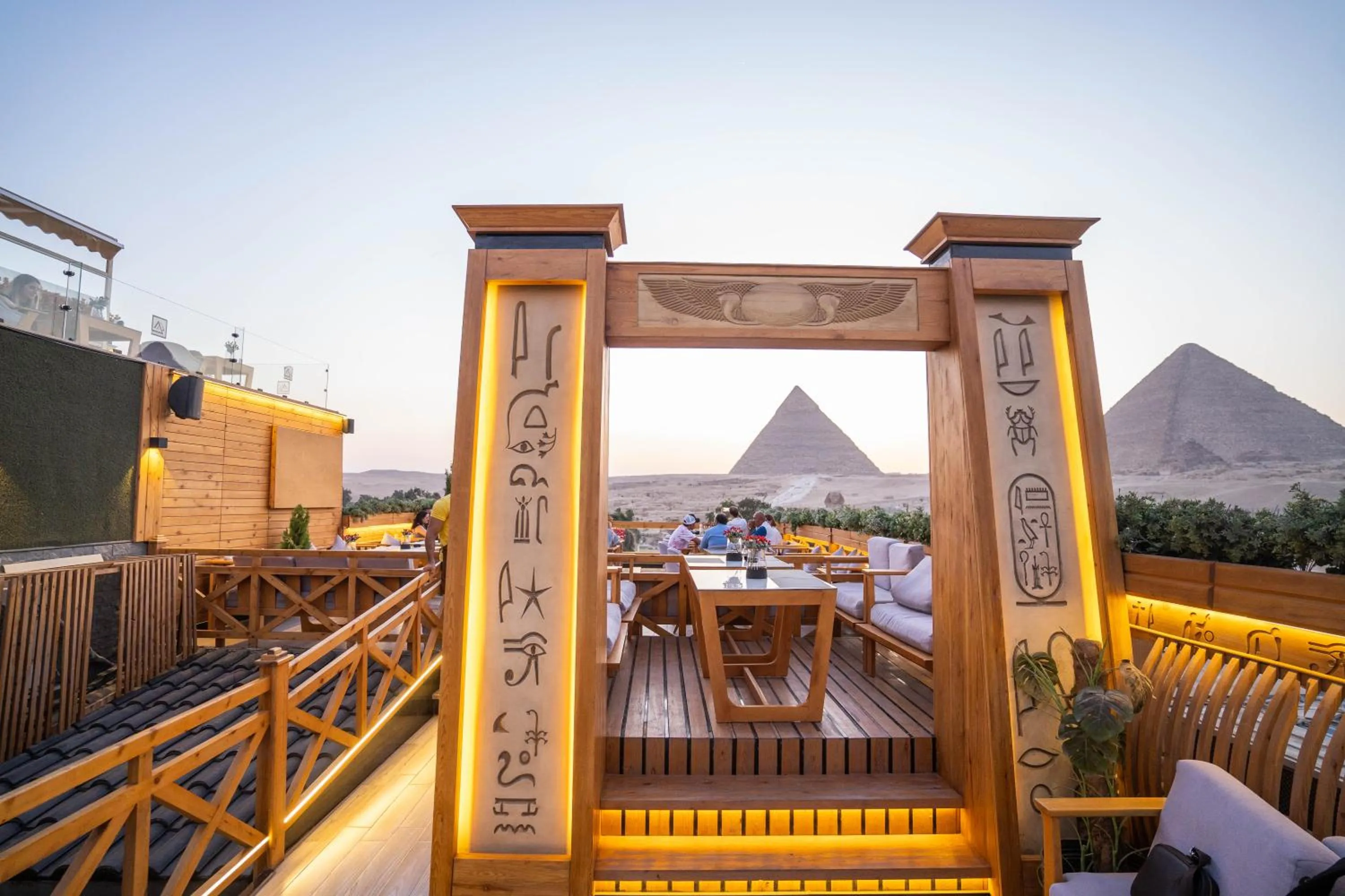 Dining area in Great Pyramid Inn