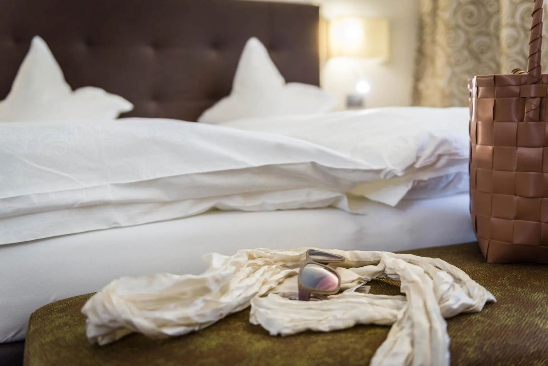 Decorative detail, Bed in Romantik Hotel & Restaurant Stafler