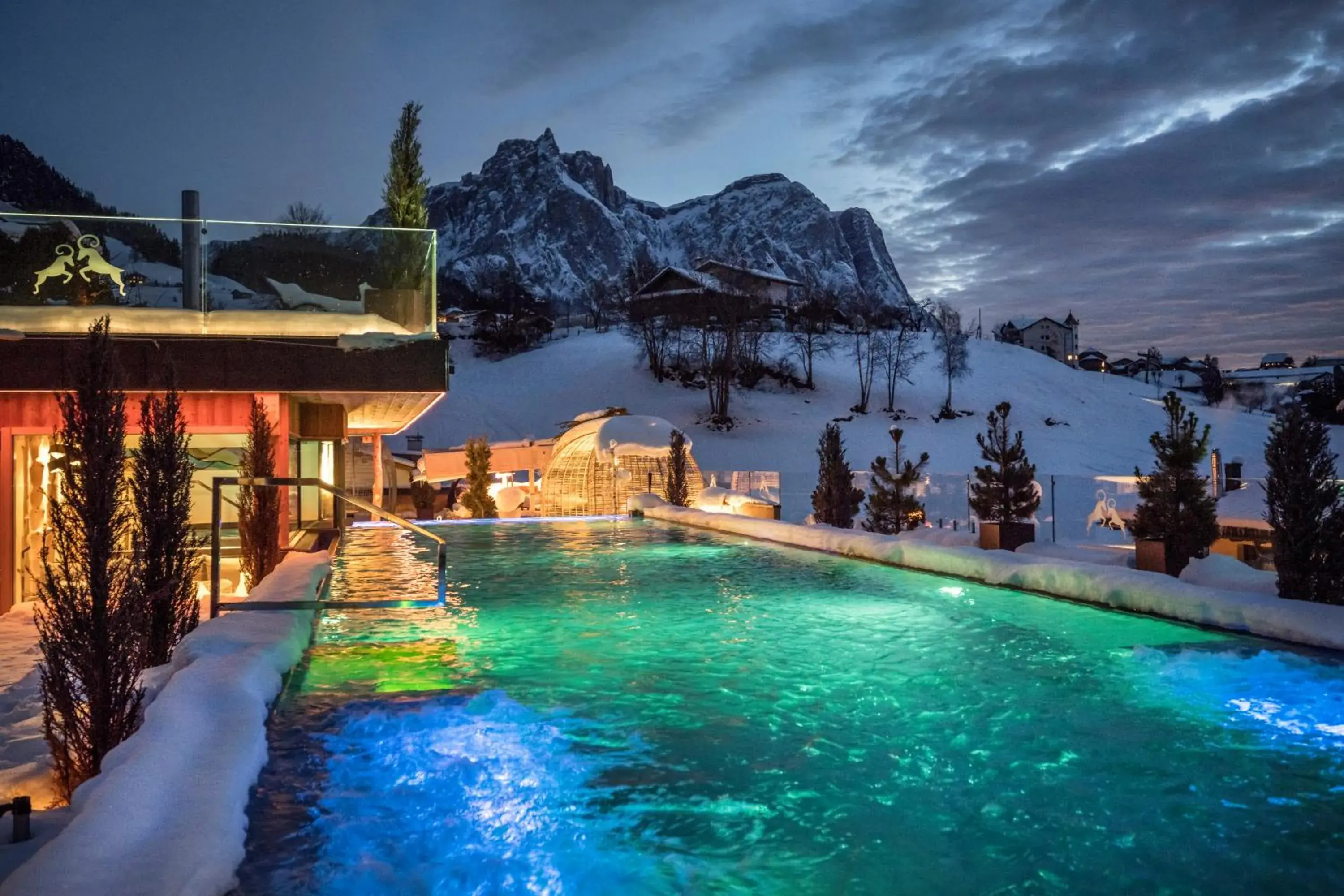 Swimming pool in ABINEA Dolomiti Romantic SPA Swimming pool in ABINEA Dolomiti Romantic SPA