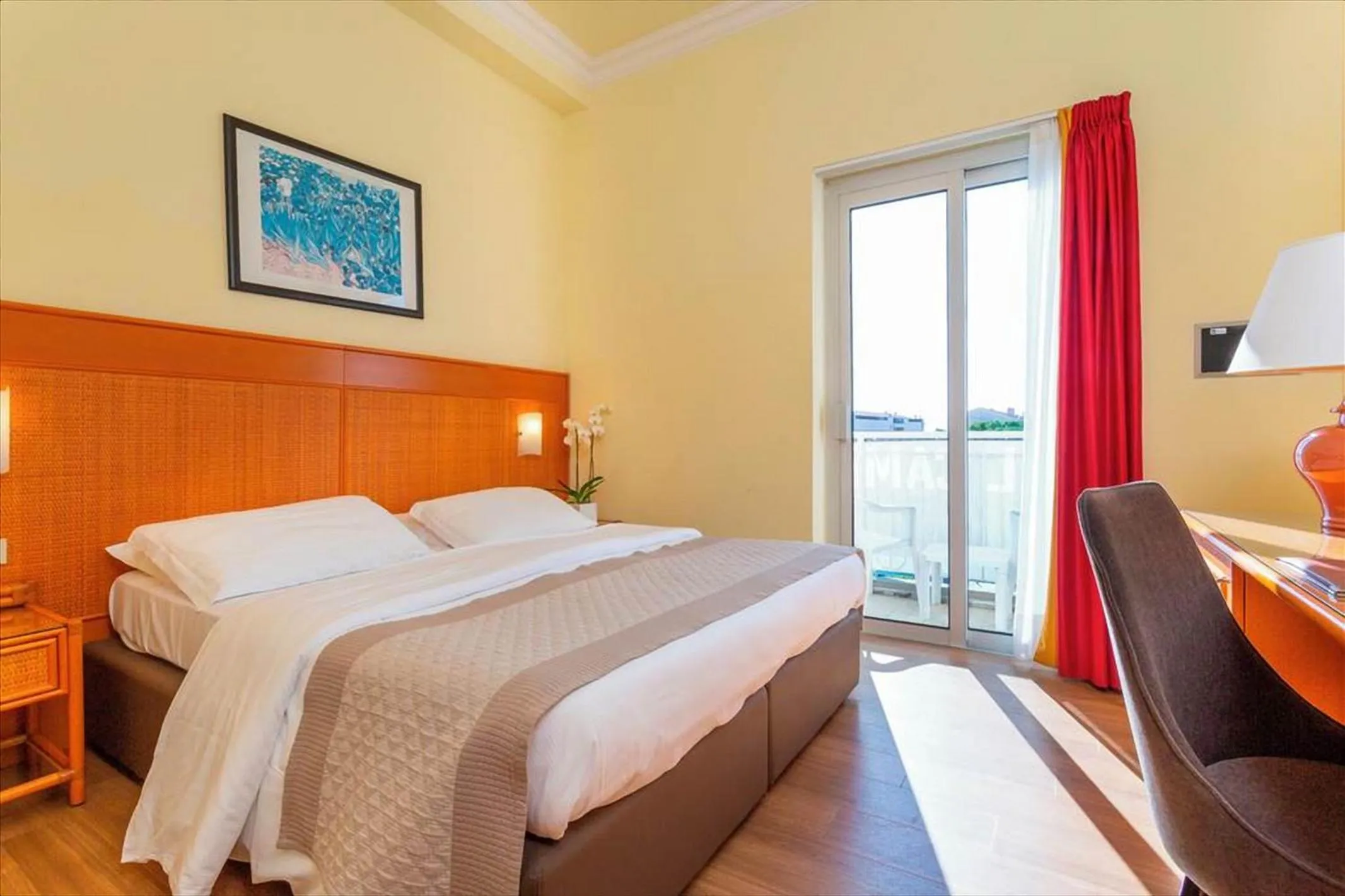 Bed in Hotel Principe Palace
