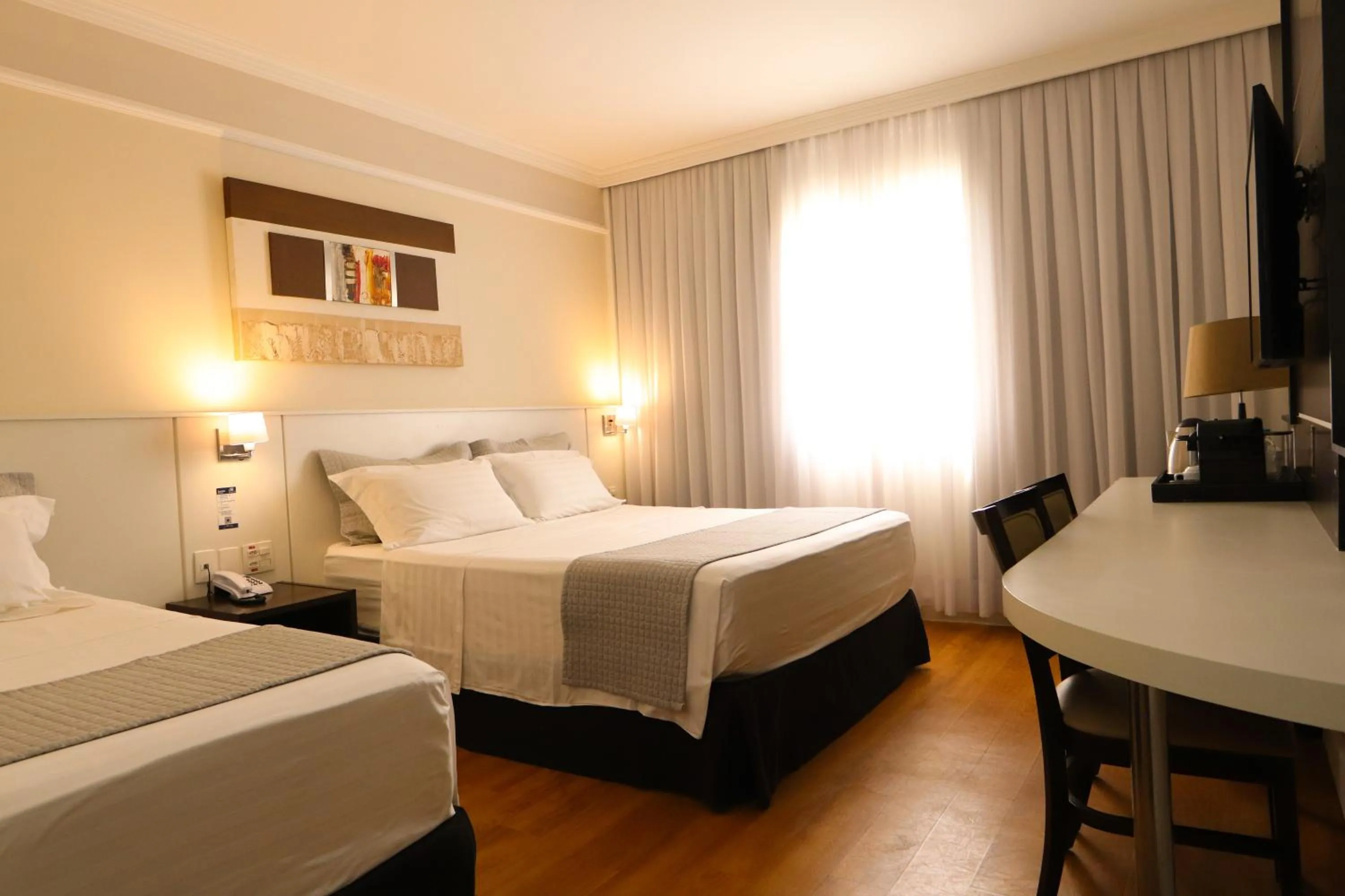 Bed in Hotel Premium Campinas