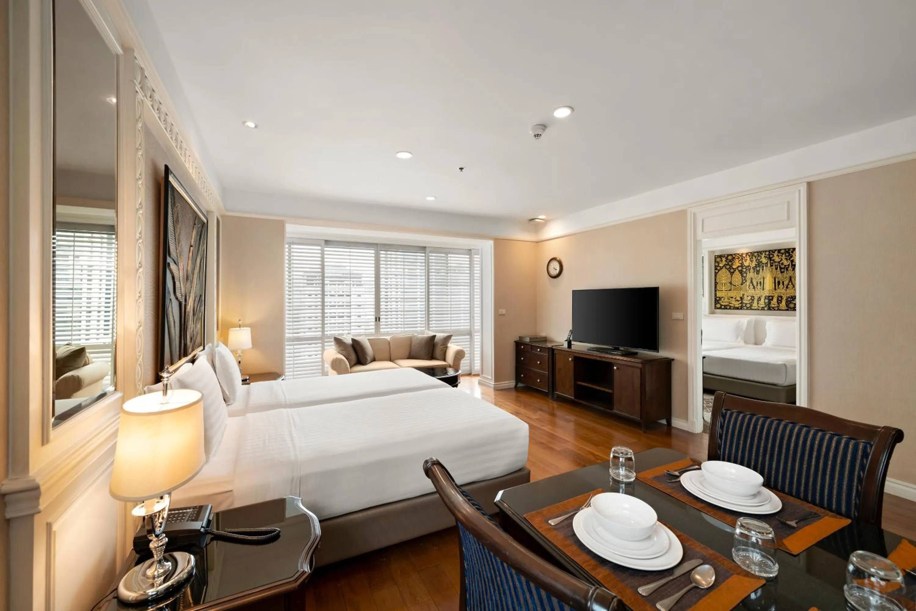 Bed in Grande Centre Point Hotel Ratchadamri Bangkok