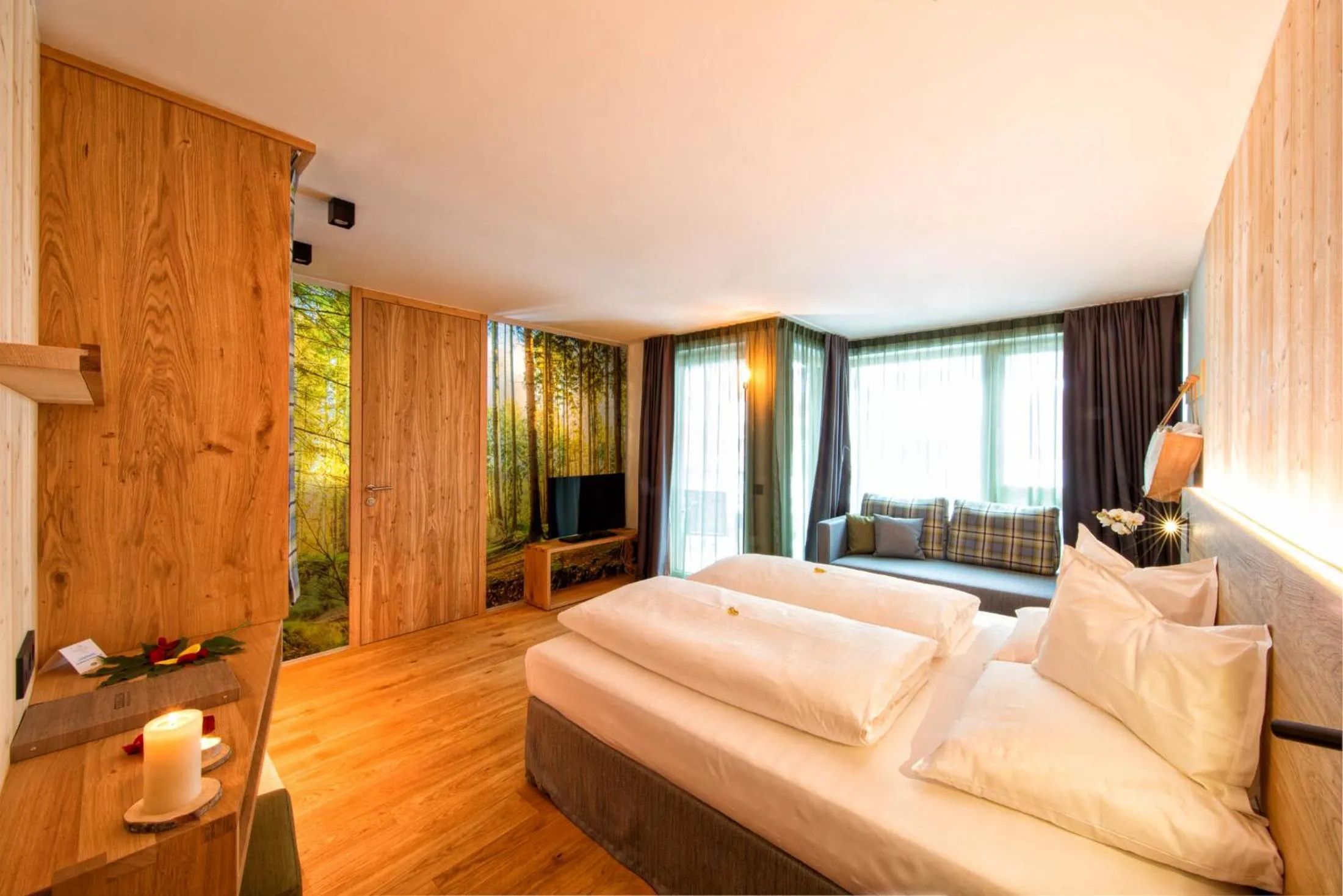 Bed in Mountain Design Hotel Eden Selva