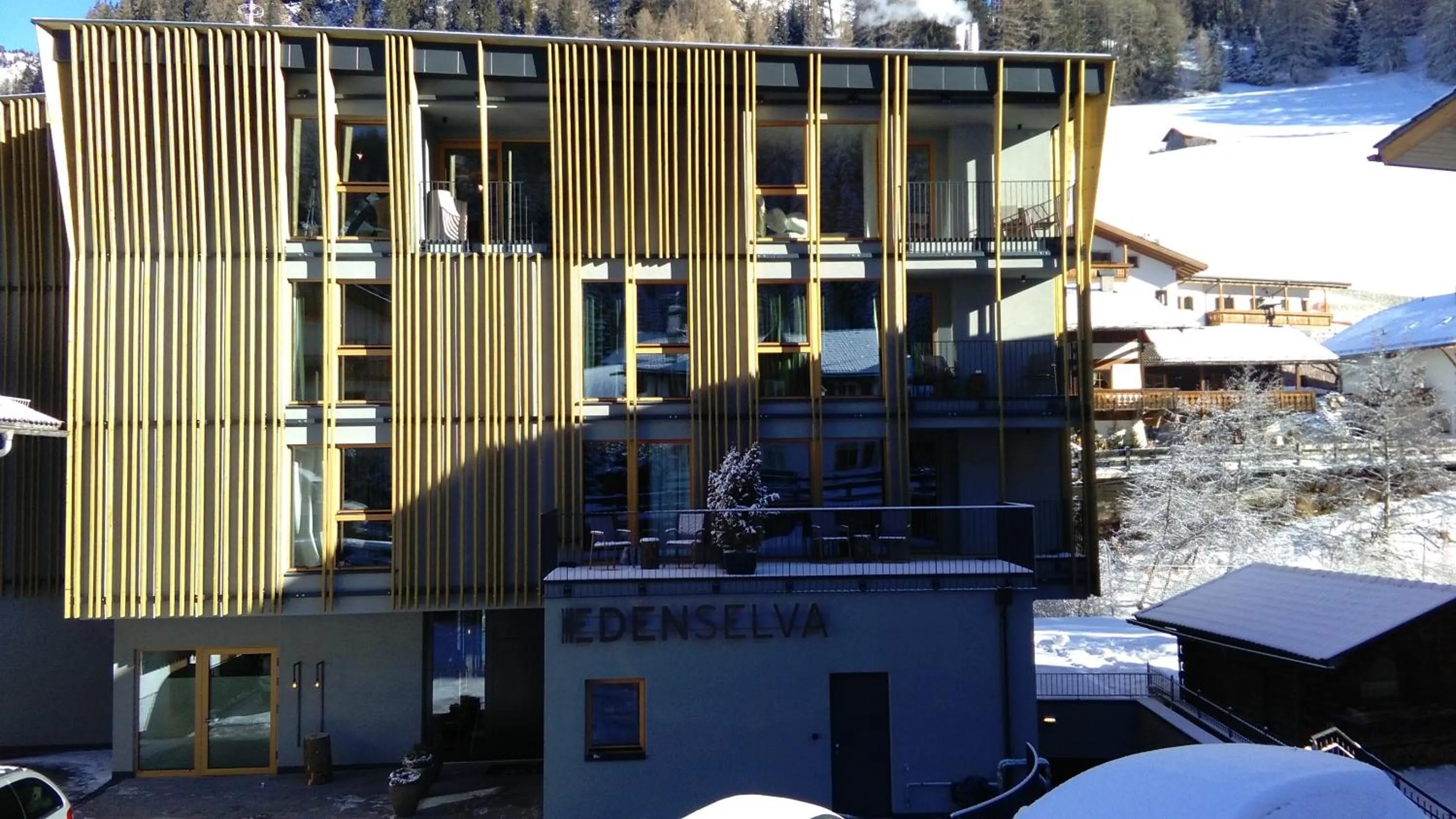 Street view in Mountain Design Hotel Eden Selva