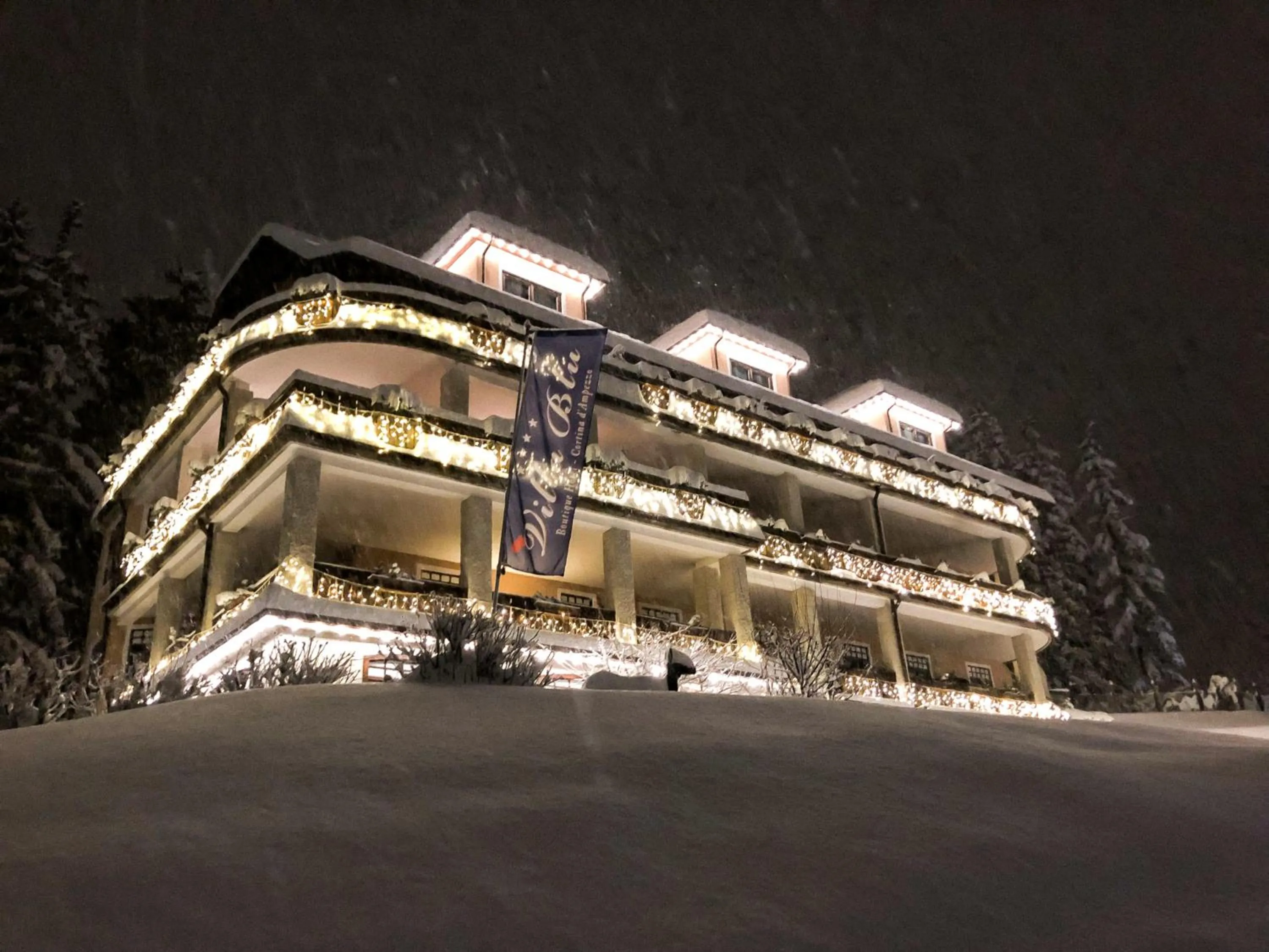 Property building in Boutique Hotel Villa Blu Cortina D'Ampezzo