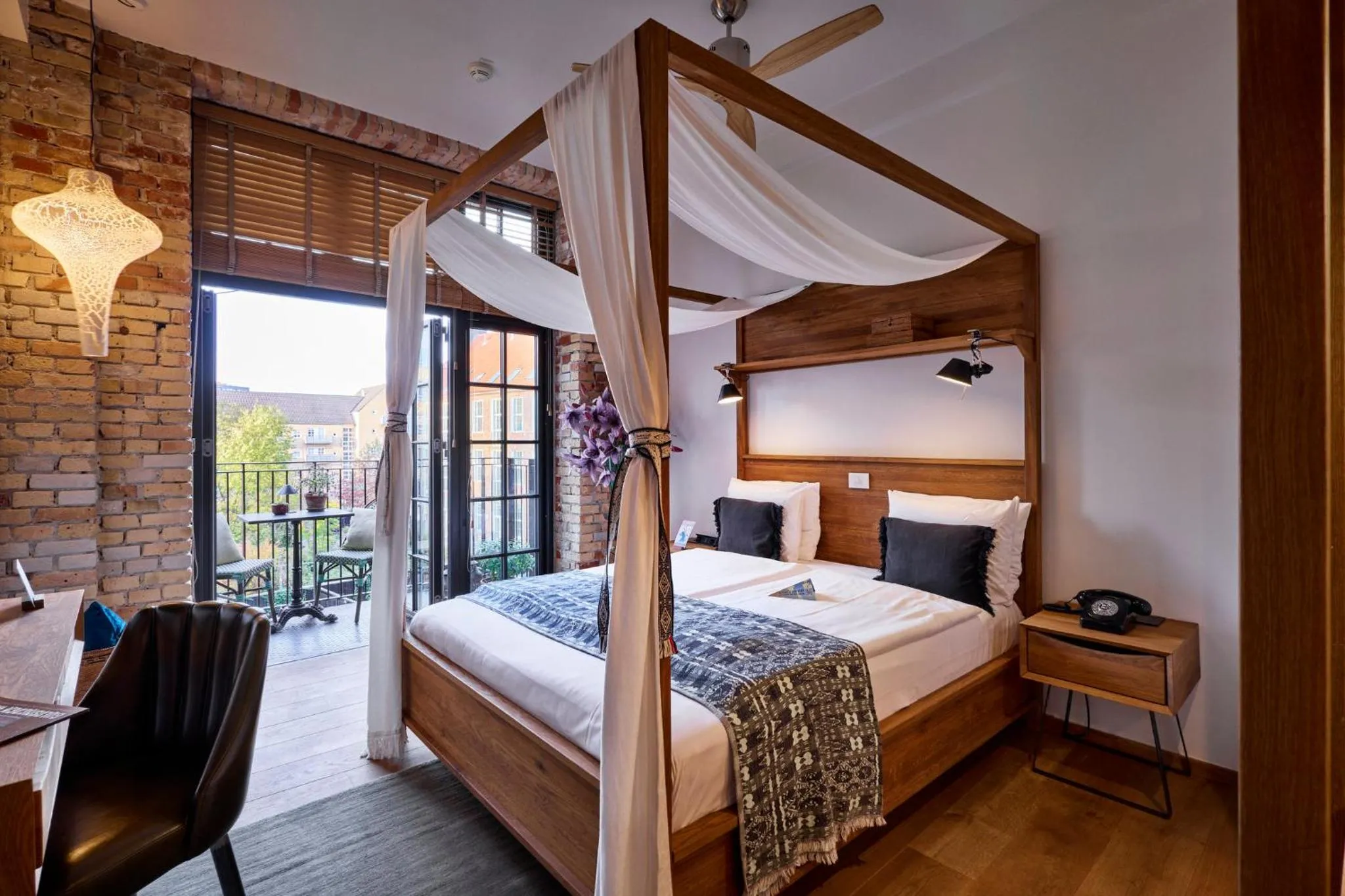 Balcony/Terrace, Bed in Bryggen Guldsmeden