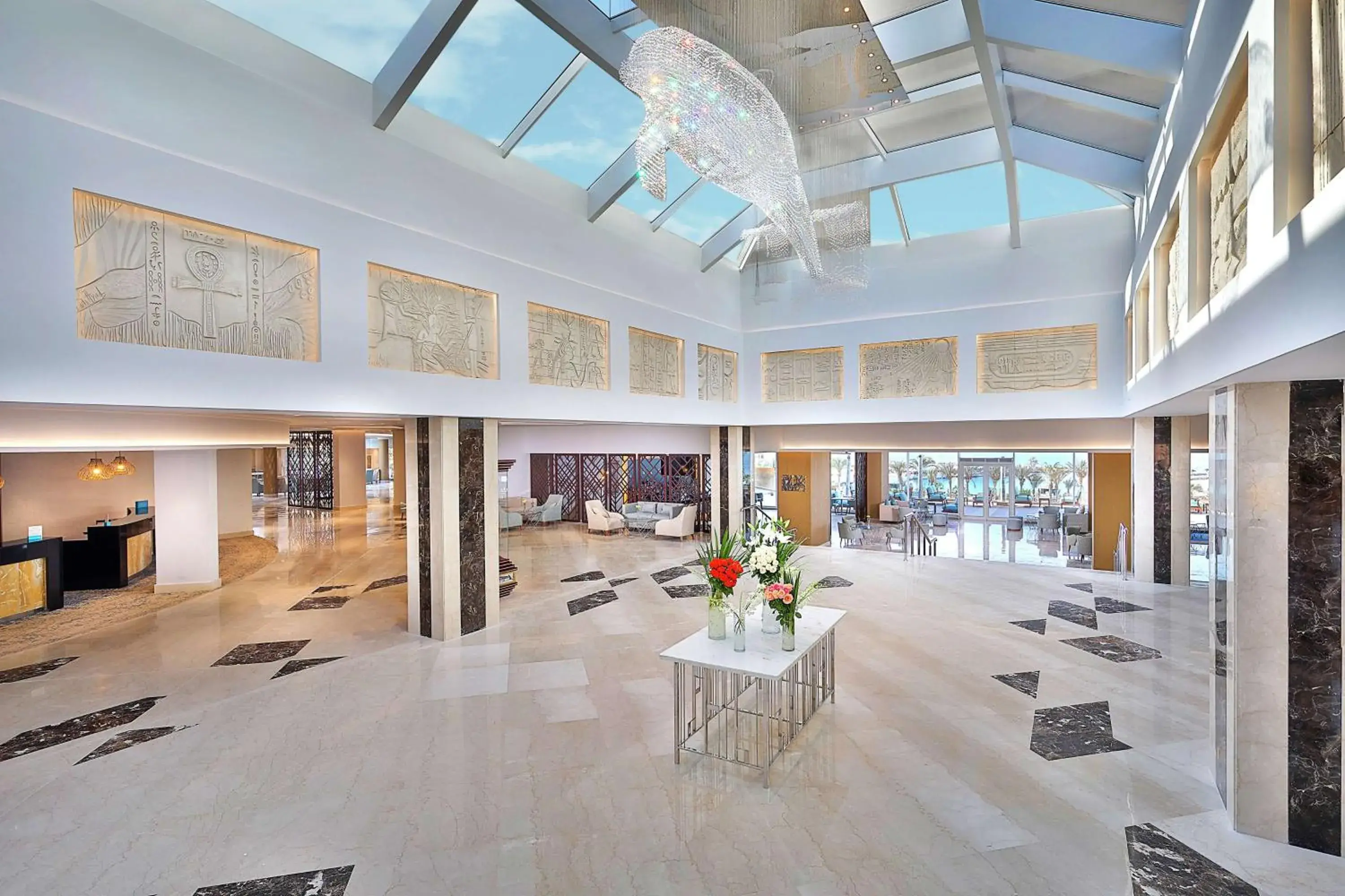 Lobby or reception in Hilton Hurghada Plaza Hotel Lobby or reception in Hilton Hurghada Plaza Hotel