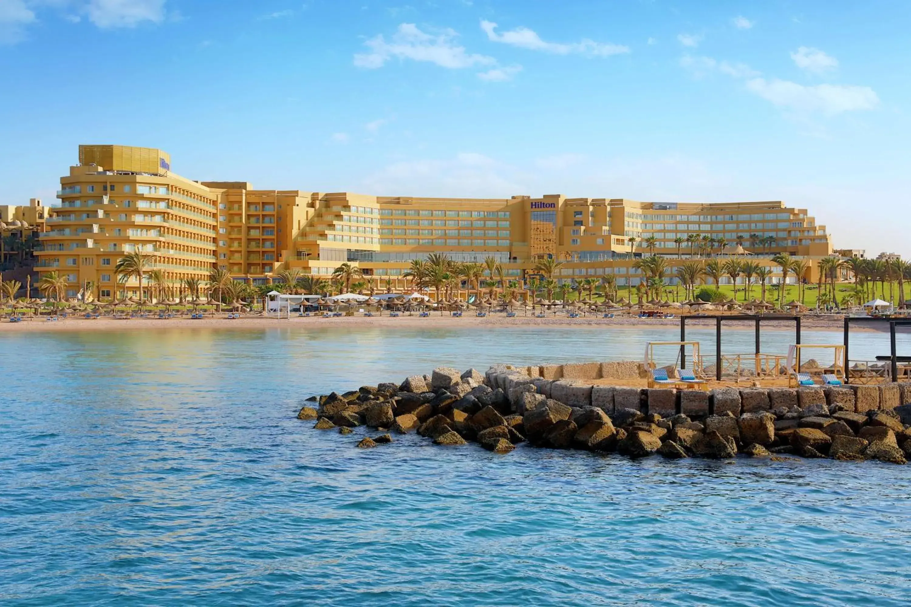 Property building in Hilton Hurghada Plaza Hotel Property building in Hilton Hurghada Plaza Hotel