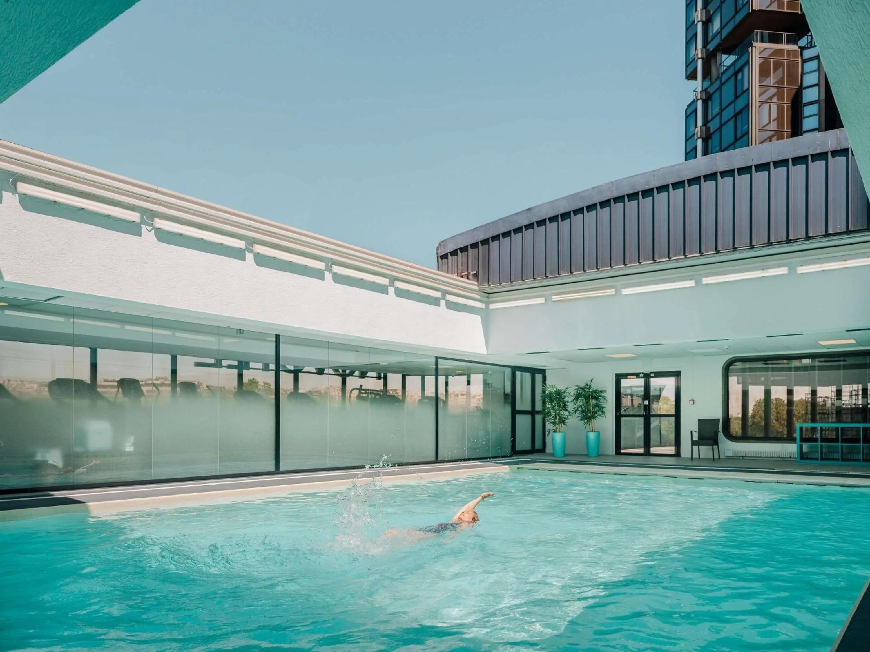 Pool view in Novotel Paris Centre Tour Eiffel