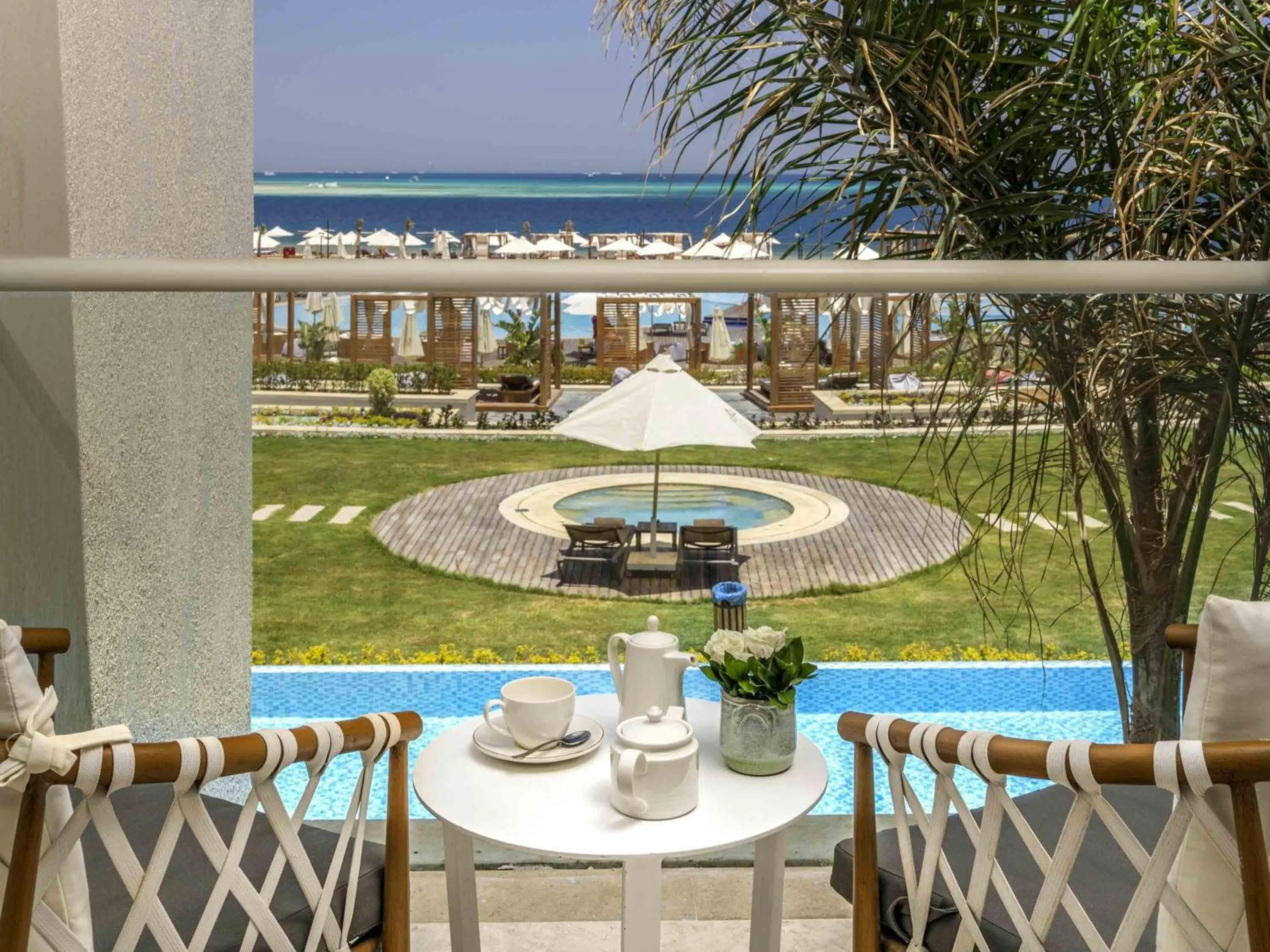 Lagoon Deluxe Twin Suite with Sea View in Rixos Premium Magawish Suites and Villas