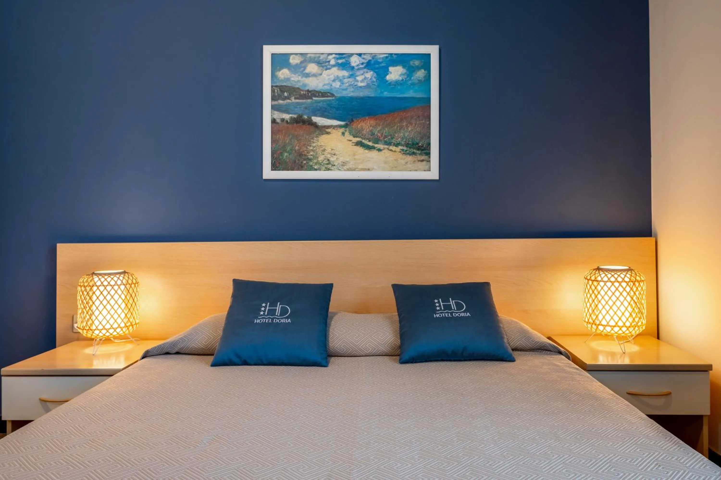 Bed in Hotel Doria