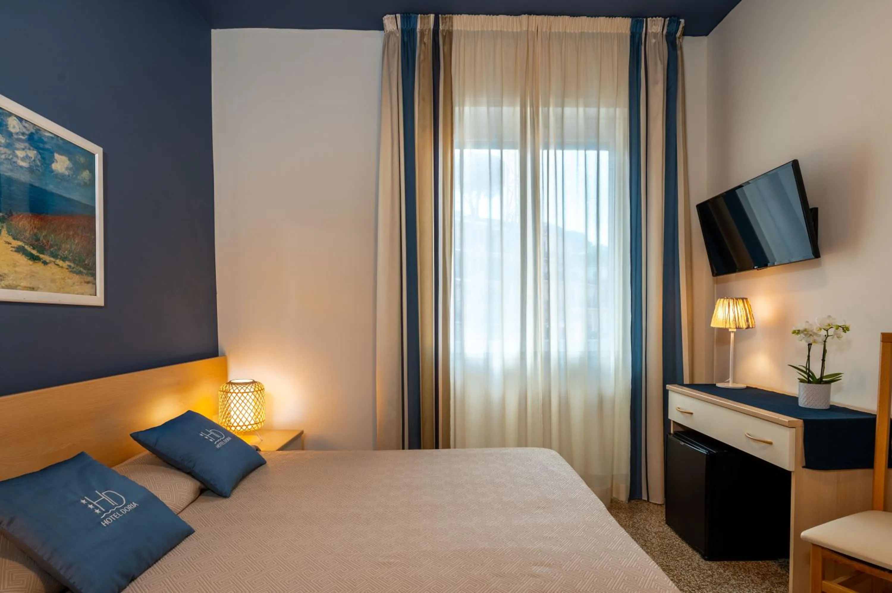 Bed in Hotel Doria