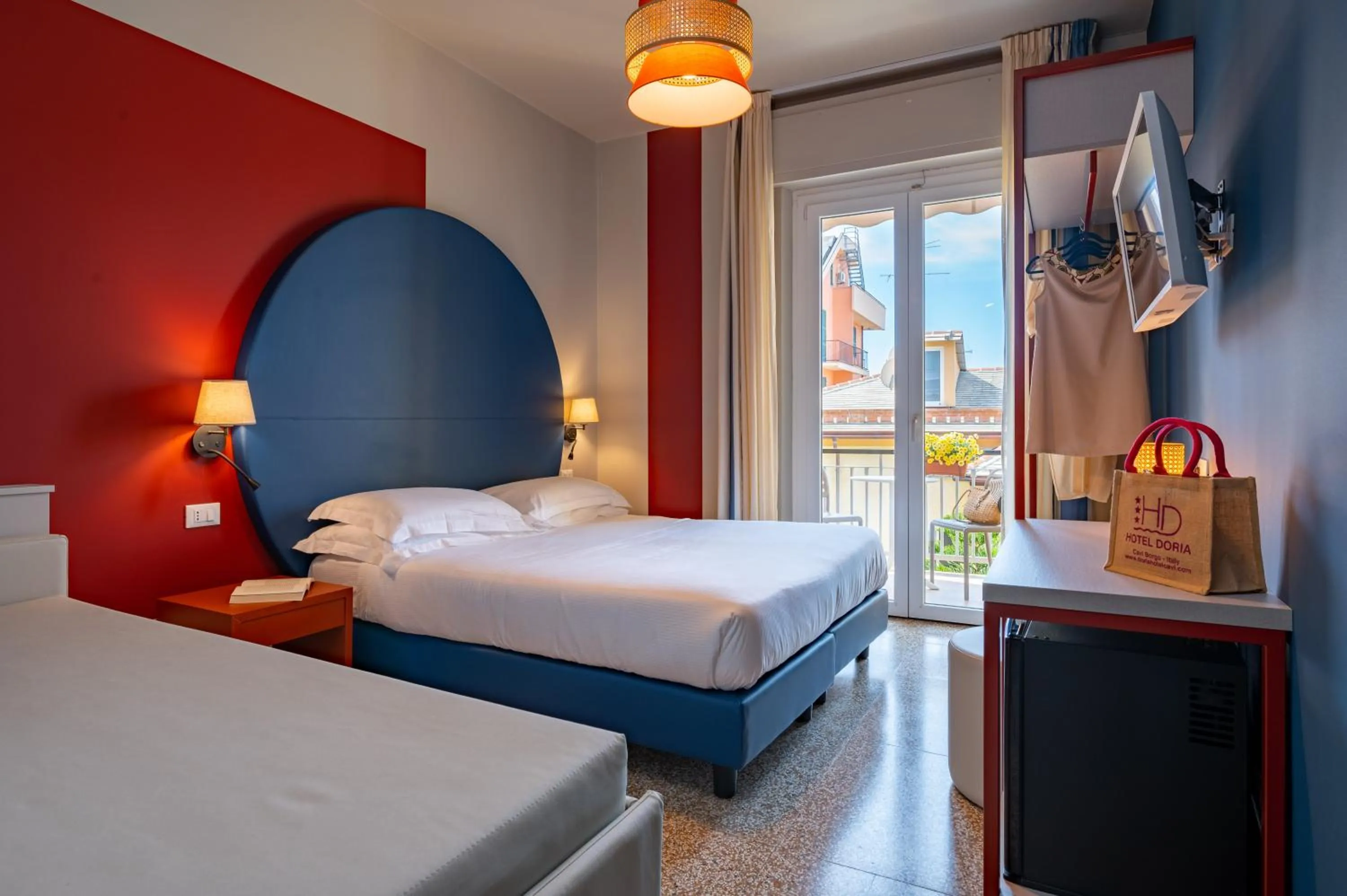 Bed in Hotel Doria
