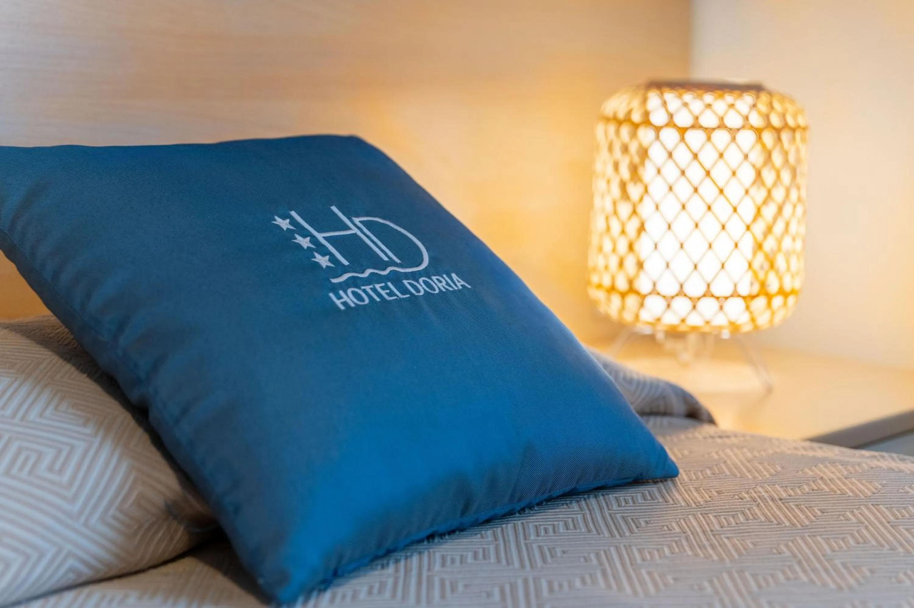 Bed in Hotel Doria