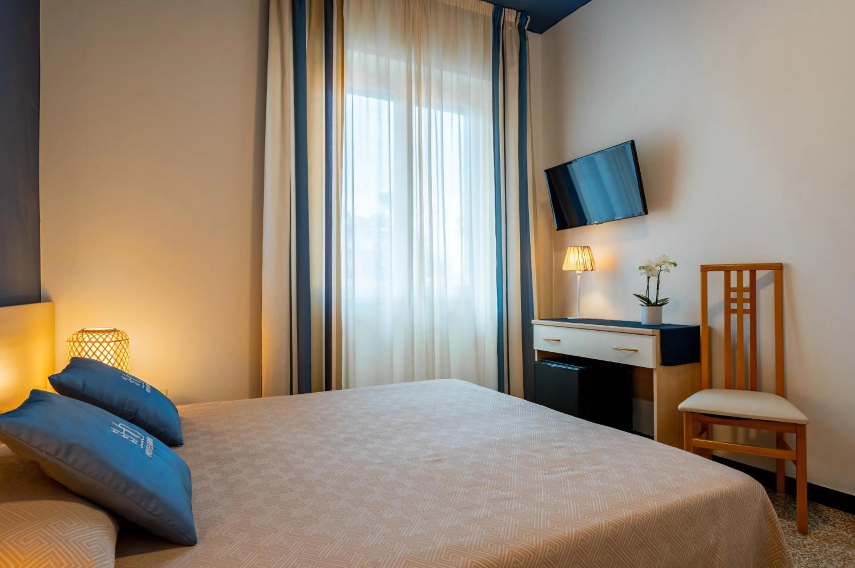 Bed in Hotel Doria