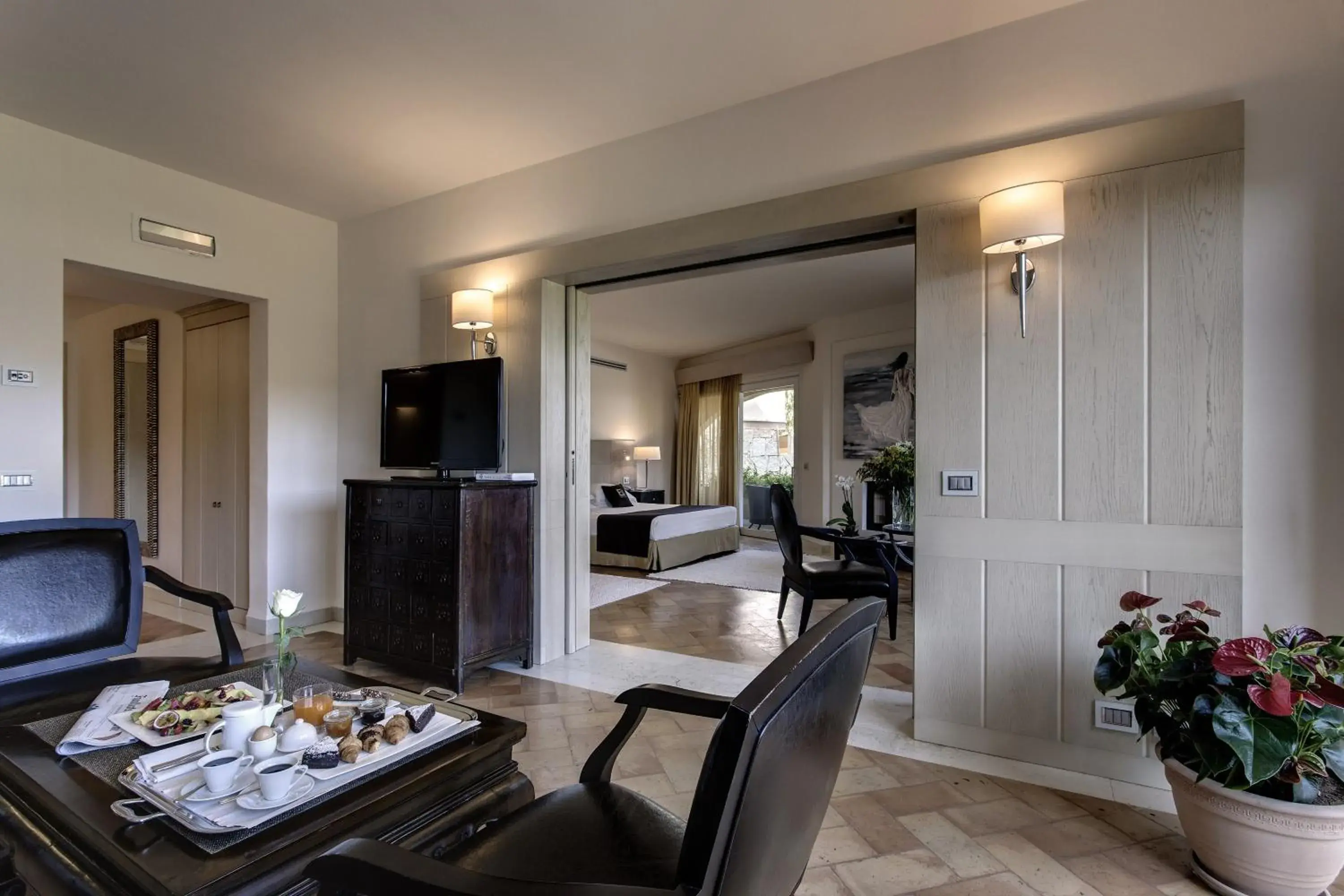 Living room, Bed in L'Ea Bianca Luxury Resort Living room, Bed in L'Ea Bianca Luxury Resort