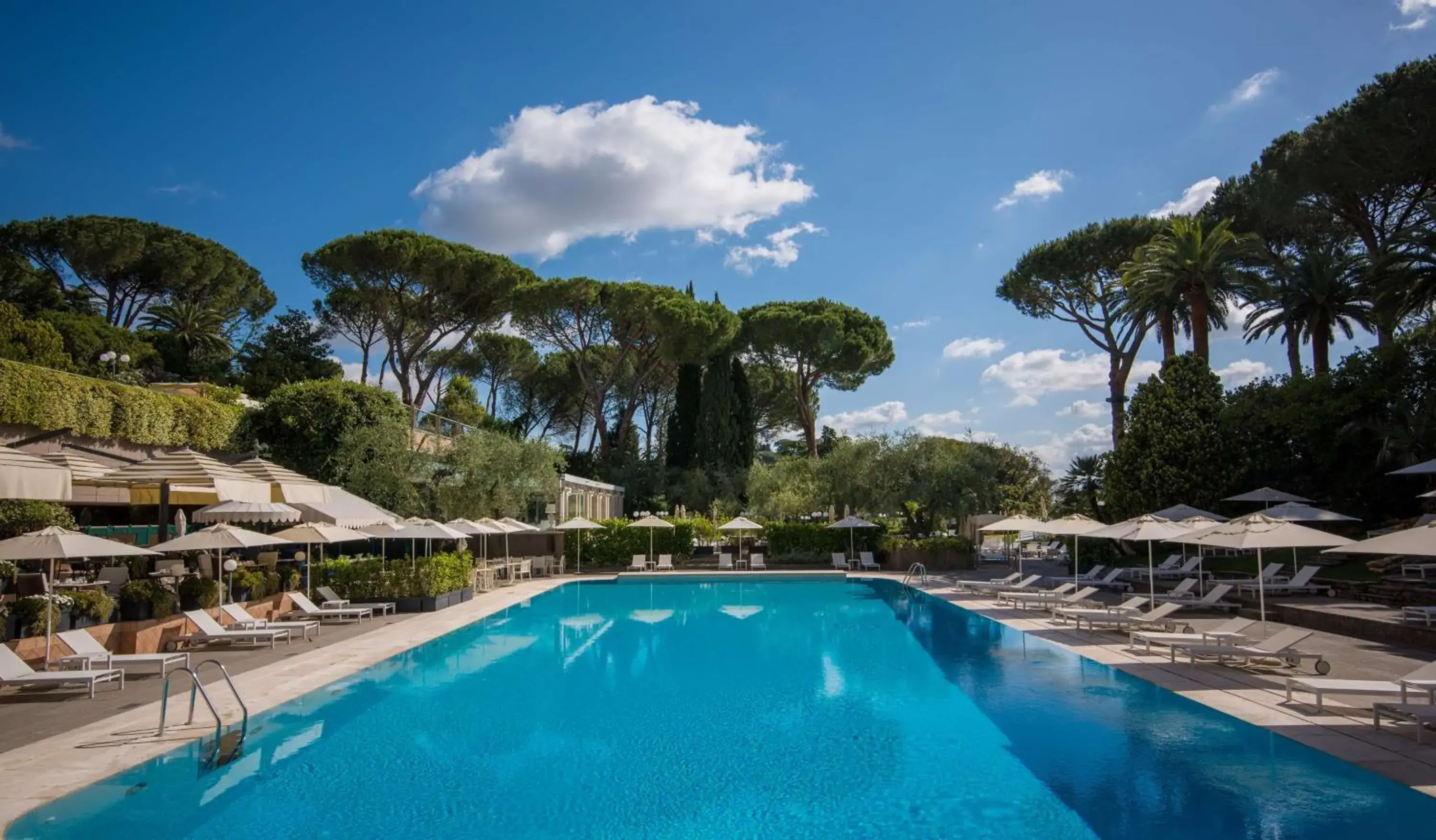 Pool view in Rome Cavalieri, A Waldorf Astoria Hotel Pool view in Rome Cavalieri, A Waldorf Astoria Hotel