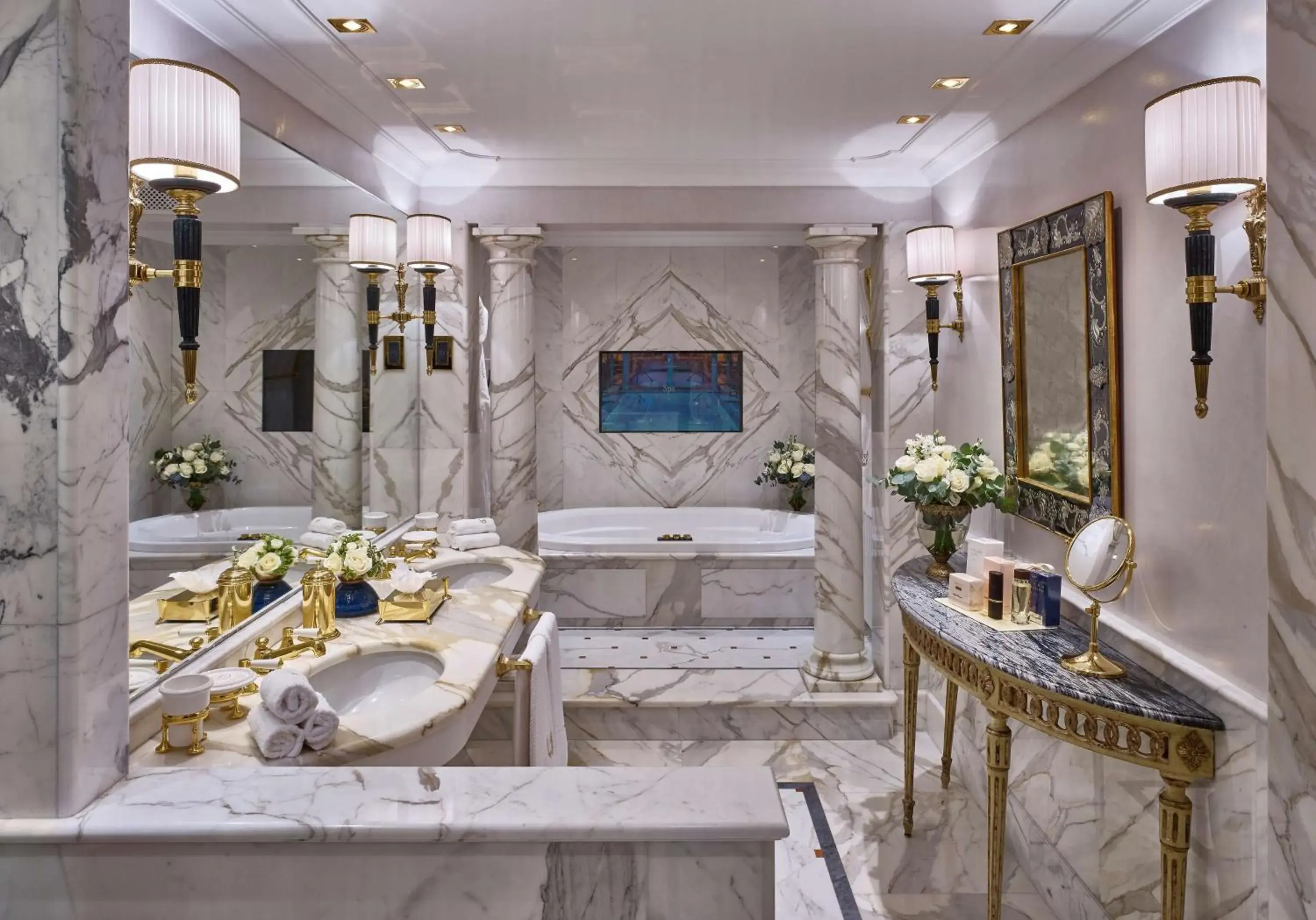 Bathroom in Rome Cavalieri, A Waldorf Astoria Hotel Bathroom in Rome Cavalieri, A Waldorf Astoria Hotel