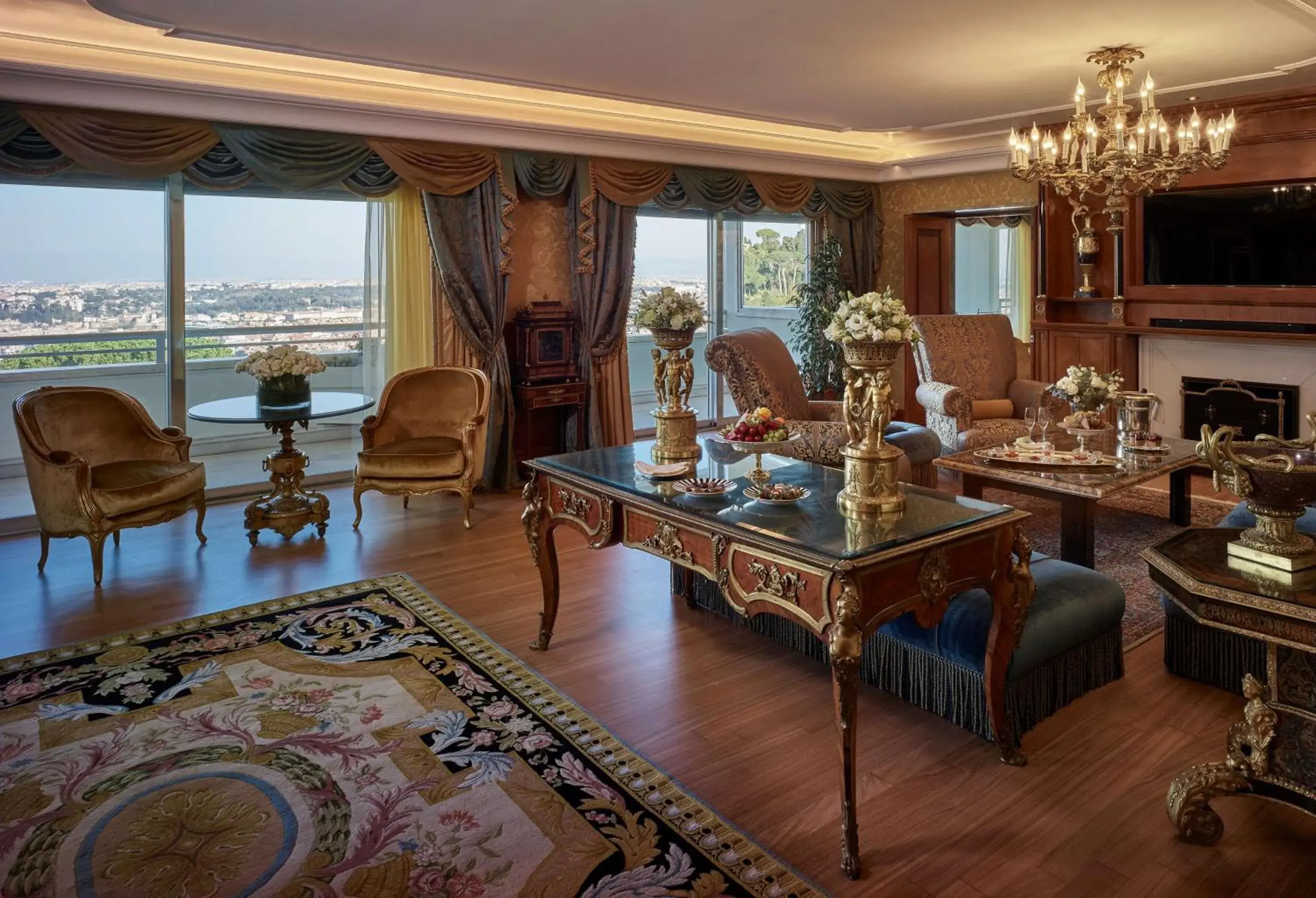 Living room in Rome Cavalieri, A Waldorf Astoria Hotel Living room in Rome Cavalieri, A Waldorf Astoria Hotel