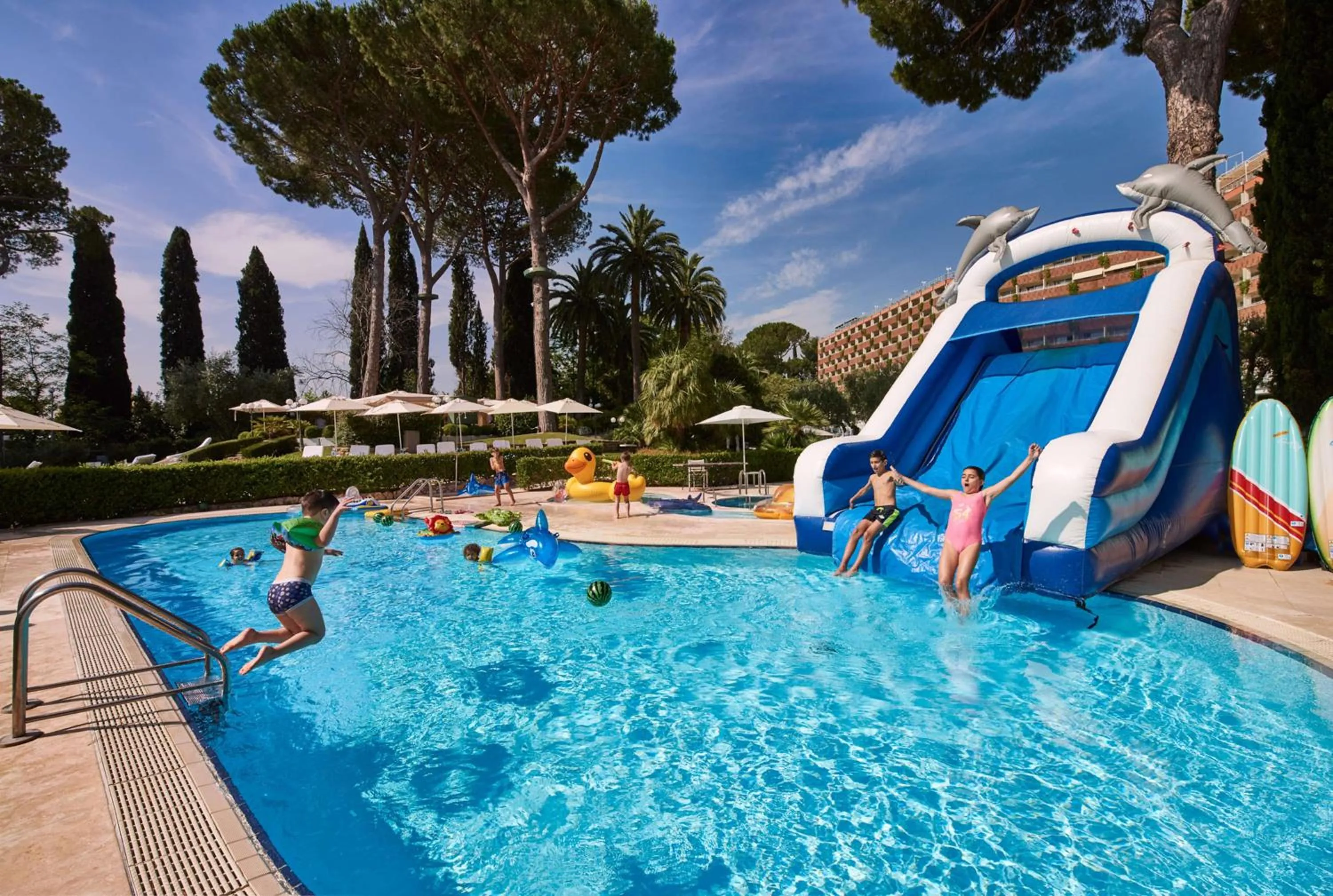 Pool view in Rome Cavalieri, A Waldorf Astoria Hotel