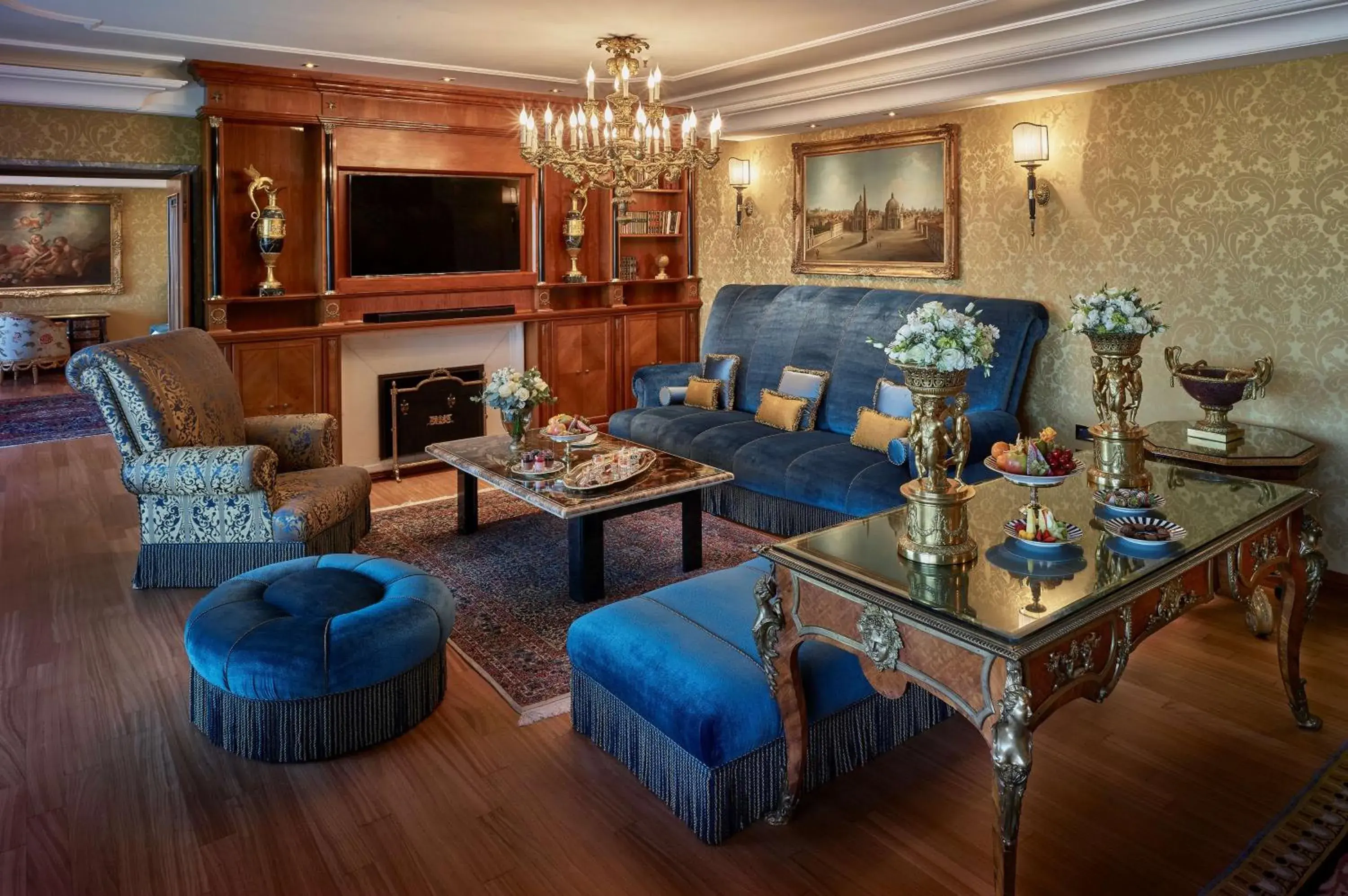 Living room in Rome Cavalieri, A Waldorf Astoria Hotel Living room in Rome Cavalieri, A Waldorf Astoria Hotel